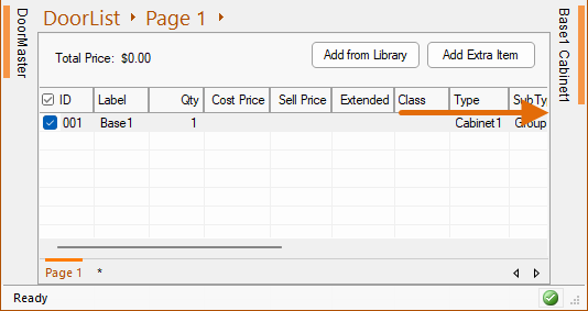 Hover over title tab to display property sheet - Click to expand